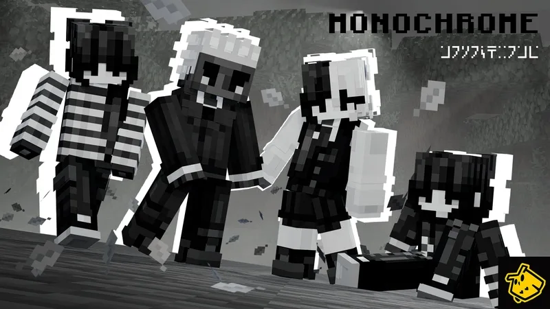 Monochrome key art